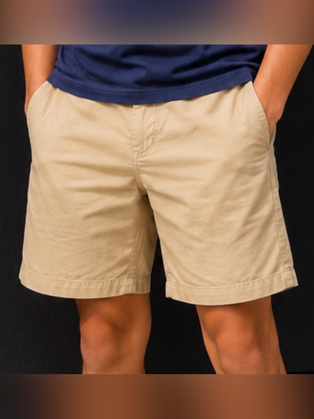Crown & Ivy Kids Khaki Stretch Chino Shorts Size 14A | Adjustable Waist